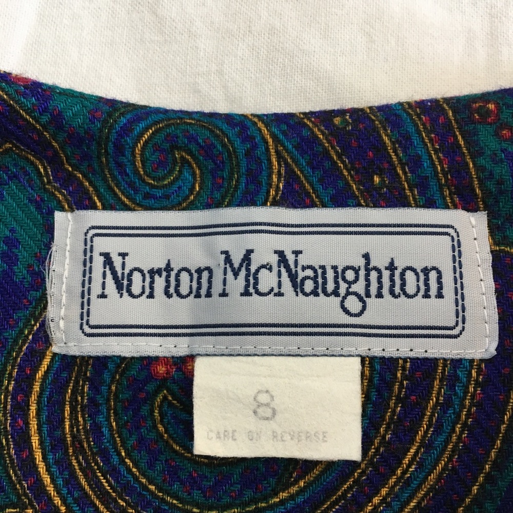 VTG 80s Norton McNaughton Paisley and Floral Blazer, 8 - Picture 13 of 13